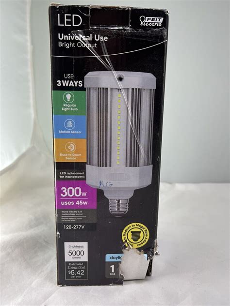Feit Electric 300W Equivalent Corn Cob Motion Activated & Dusk To Dawn